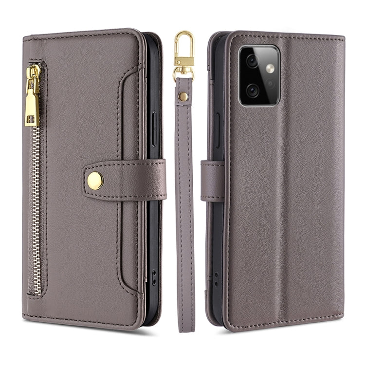 Sheep Texture Cross-body Zipper Wallet Leather Phone Case, For Motorola Moto G Power 2023, For vivo S16e, For vivo Y100 5G, For OPPO Find X6 5G