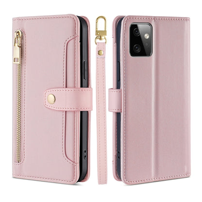 Sheep Texture Cross-body Zipper Wallet Leather Phone Case, For Motorola Moto G Power 2023, For vivo S16e, For vivo Y100 5G, For OPPO Find X6 5G