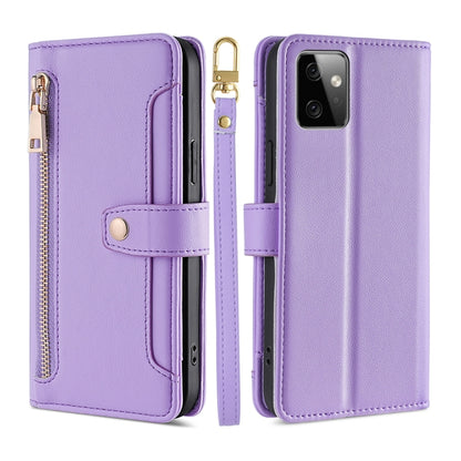 Sheep Texture Cross-body Zipper Wallet Leather Phone Case, For Motorola Moto G Power 2023, For vivo S16e, For vivo Y100 5G, For OPPO Find X6 5G