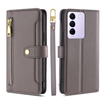 Sheep Texture Cross-body Zipper Wallet Leather Phone Case, For Motorola Moto G Power 2023, For vivo S16e, For vivo Y100 5G, For OPPO Find X6 5G