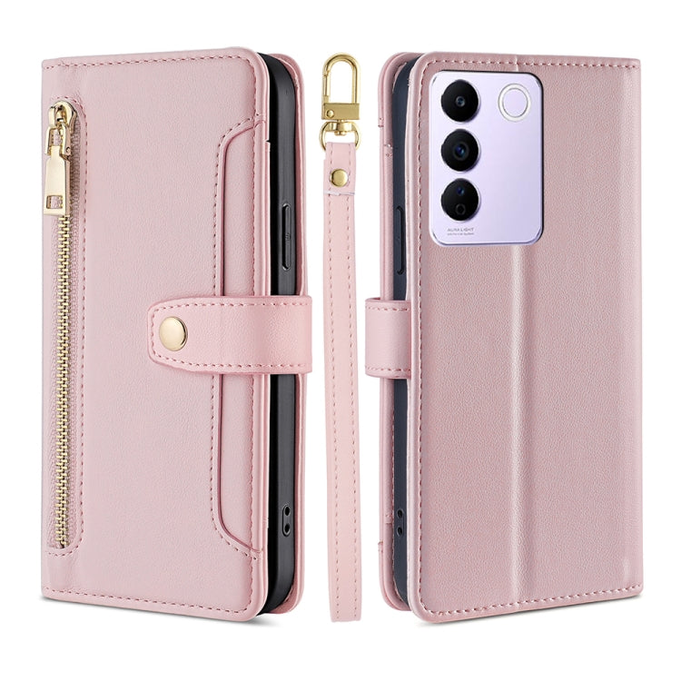 Sheep Texture Cross-body Zipper Wallet Leather Phone Case, For Motorola Moto G Power 2023, For vivo S16e, For vivo Y100 5G, For OPPO Find X6 5G