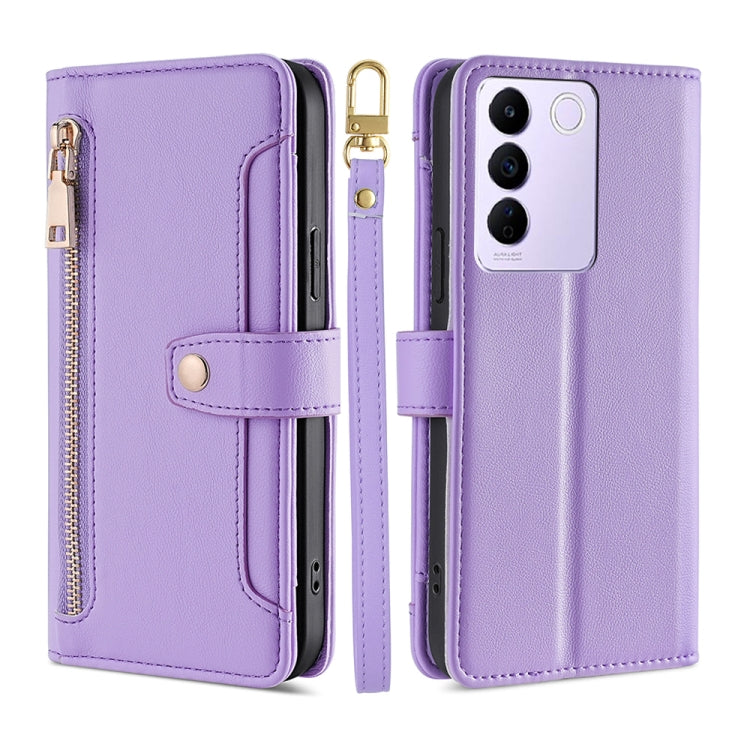 Sheep Texture Cross-body Zipper Wallet Leather Phone Case, For Motorola Moto G Power 2023, For vivo S16e, For vivo Y100 5G, For OPPO Find X6 5G