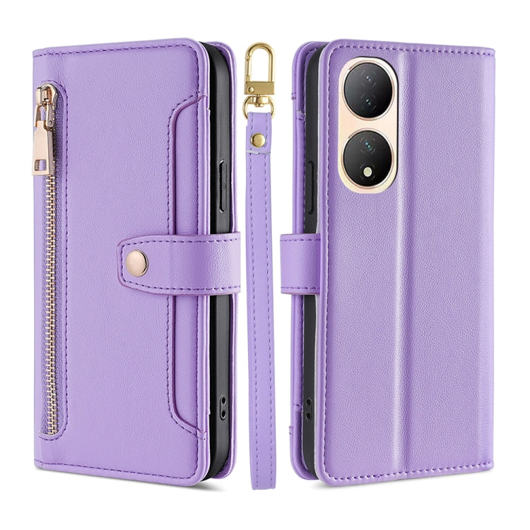 Sheep Texture Cross-body Zipper Wallet Leather Phone Case, For Motorola Moto G Power 2023, For vivo S16e, For vivo Y100 5G, For OPPO Find X6 5G