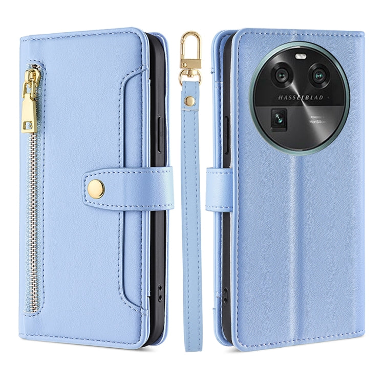 Sheep Texture Cross-body Zipper Wallet Leather Phone Case, For Motorola Moto G Power 2023, For vivo S16e, For vivo Y100 5G, For OPPO Find X6 5G