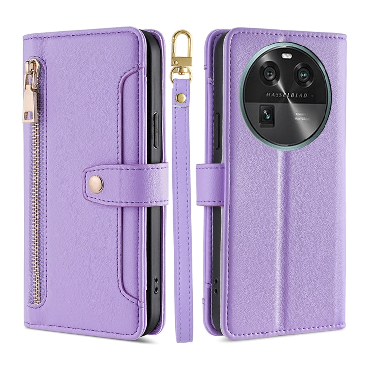 Sheep Texture Cross-body Zipper Wallet Leather Phone Case, For Motorola Moto G Power 2023, For vivo S16e, For vivo Y100 5G, For OPPO Find X6 5G