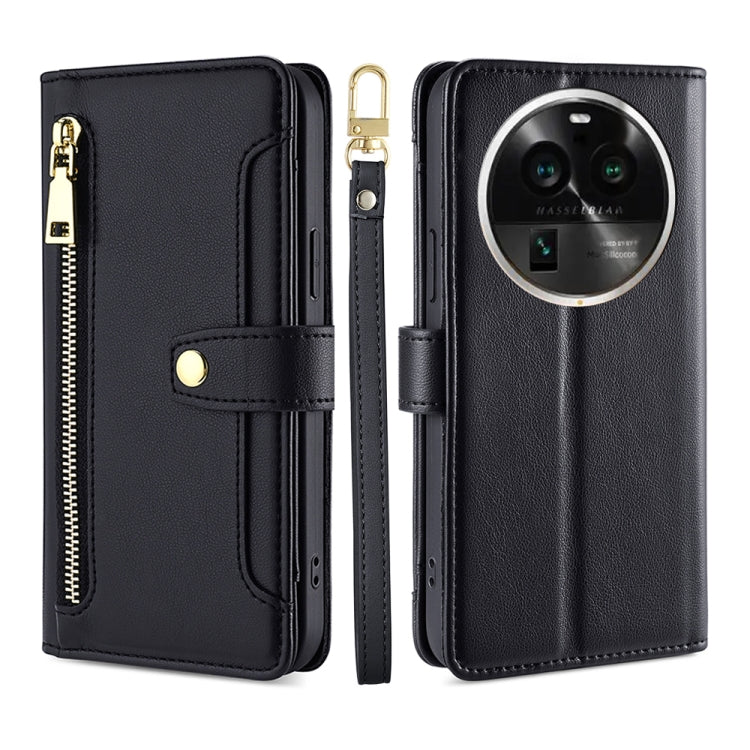 Sheep Texture Cross-body Zipper Wallet Leather Phone Case, For OPPO Find X6 Pro 5G, For Realme C55 4G, For Realme GT Neo5, For Realme V30 5G / V30T