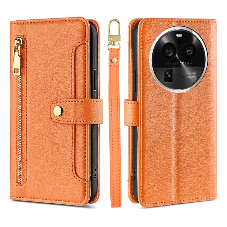 Sheep Texture Cross-body Zipper Wallet Leather Phone Case, For OPPO Find X6 Pro 5G, For Realme C55 4G, For Realme GT Neo5, For Realme V30 5G / V30T
