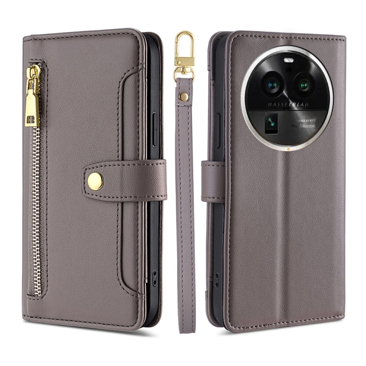 Sheep Texture Cross-body Zipper Wallet Leather Phone Case, For OPPO Find X6 Pro 5G, For Realme C55 4G, For Realme GT Neo5, For Realme V30 5G / V30T