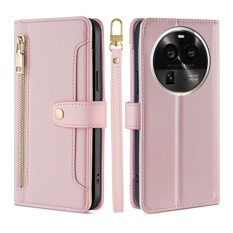 Sheep Texture Cross-body Zipper Wallet Leather Phone Case, For OPPO Find X6 Pro 5G, For Realme C55 4G, For Realme GT Neo5, For Realme V30 5G / V30T