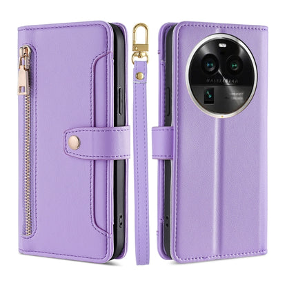 Sheep Texture Cross-body Zipper Wallet Leather Phone Case, For OPPO Find X6 Pro 5G, For Realme C55 4G, For Realme GT Neo5, For Realme V30 5G / V30T