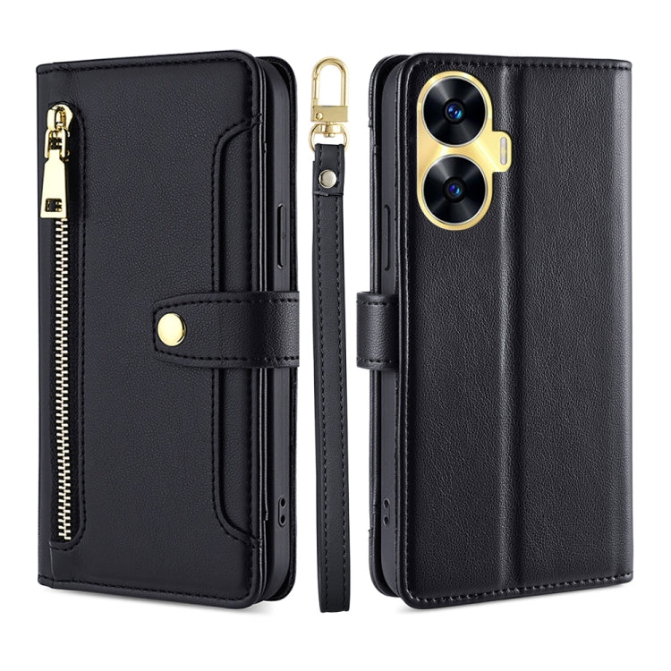 Sheep Texture Cross-body Zipper Wallet Leather Phone Case, For OPPO Find X6 Pro 5G, For Realme C55 4G, For Realme GT Neo5, For Realme V30 5G / V30T