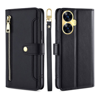 Sheep Texture Cross-body Zipper Wallet Leather Phone Case, For OPPO Find X6 Pro 5G, For Realme C55 4G, For Realme GT Neo5, For Realme V30 5G / V30T