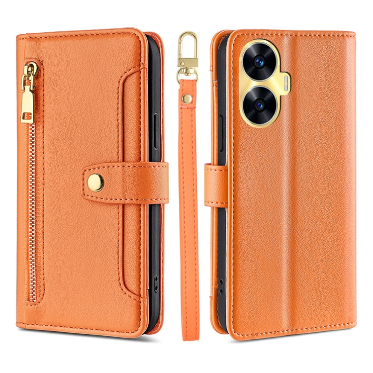 Sheep Texture Cross-body Zipper Wallet Leather Phone Case, For OPPO Find X6 Pro 5G, For Realme C55 4G, For Realme GT Neo5, For Realme V30 5G / V30T