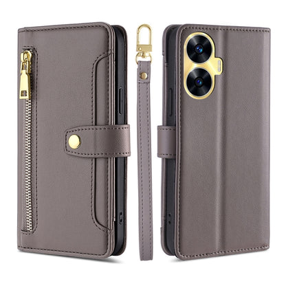 Sheep Texture Cross-body Zipper Wallet Leather Phone Case, For OPPO Find X6 Pro 5G, For Realme C55 4G, For Realme GT Neo5, For Realme V30 5G / V30T