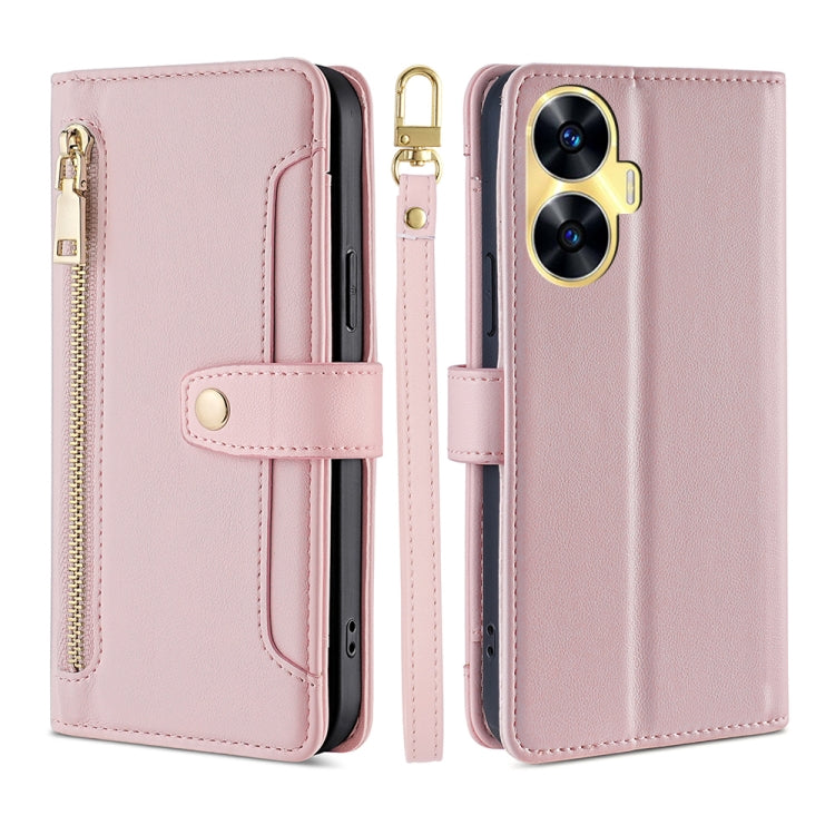 Sheep Texture Cross-body Zipper Wallet Leather Phone Case, For OPPO Find X6 Pro 5G, For Realme C55 4G, For Realme GT Neo5, For Realme V30 5G / V30T
