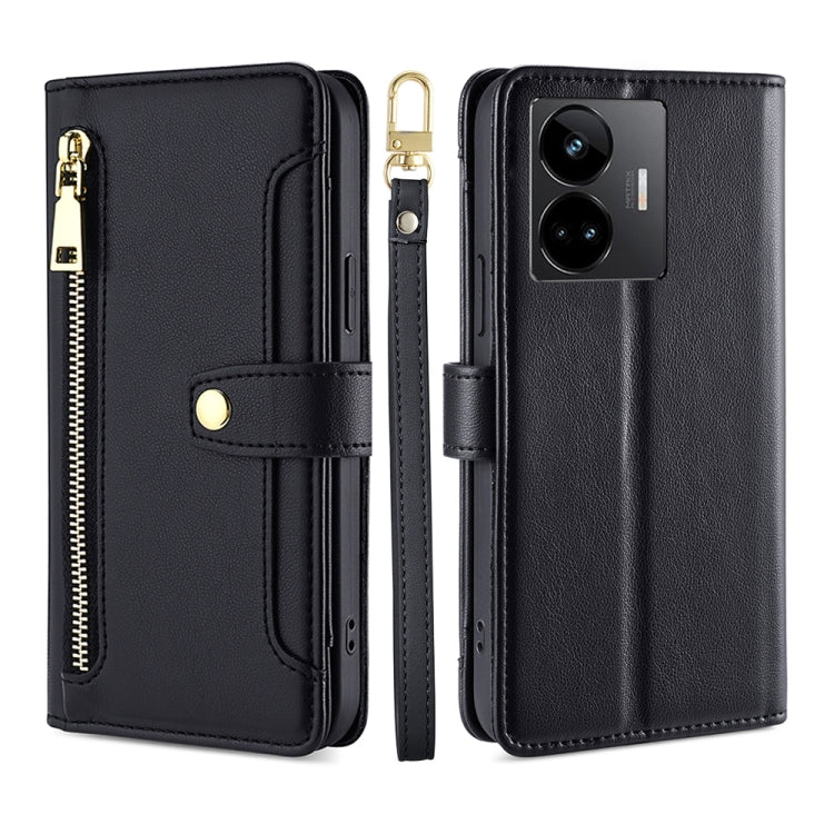Sheep Texture Cross-body Zipper Wallet Leather Phone Case, For OPPO Find X6 Pro 5G, For Realme C55 4G, For Realme GT Neo5, For Realme V30 5G / V30T