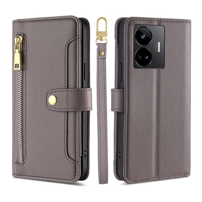 Sheep Texture Cross-body Zipper Wallet Leather Phone Case, For OPPO Find X6 Pro 5G, For Realme C55 4G, For Realme GT Neo5, For Realme V30 5G / V30T
