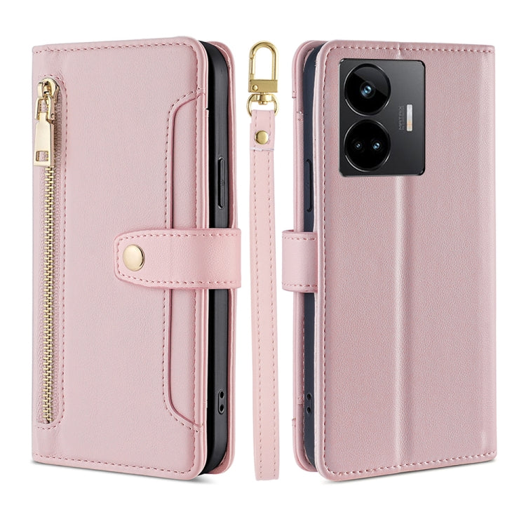 Sheep Texture Cross-body Zipper Wallet Leather Phone Case, For OPPO Find X6 Pro 5G, For Realme C55 4G, For Realme GT Neo5, For Realme V30 5G / V30T