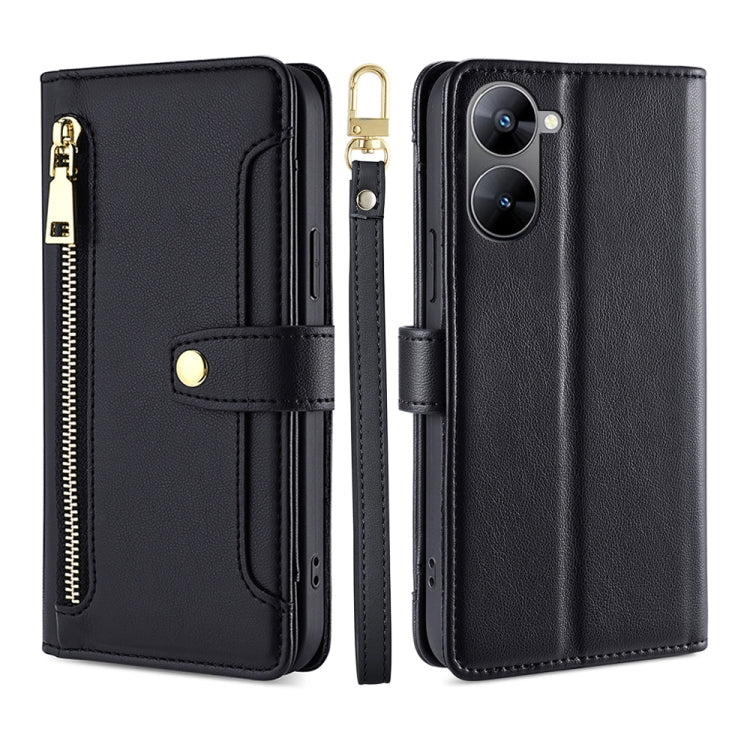 Sheep Texture Cross-body Zipper Wallet Leather Phone Case, For OPPO Find X6 Pro 5G, For Realme C55 4G, For Realme GT Neo5, For Realme V30 5G / V30T