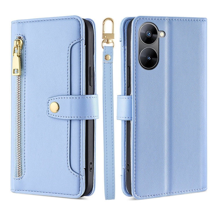 Sheep Texture Cross-body Zipper Wallet Leather Phone Case, For OPPO Find X6 Pro 5G, For Realme C55 4G, For Realme GT Neo5, For Realme V30 5G / V30T