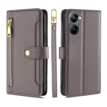 Sheep Texture Cross-body Zipper Wallet Leather Phone Case, For OPPO Find X6 Pro 5G, For Realme C55 4G, For Realme GT Neo5, For Realme V30 5G / V30T