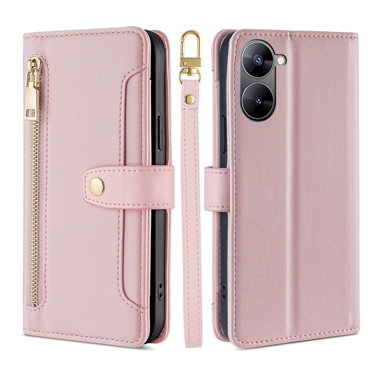 Sheep Texture Cross-body Zipper Wallet Leather Phone Case, For OPPO Find X6 Pro 5G, For Realme C55 4G, For Realme GT Neo5, For Realme V30 5G / V30T