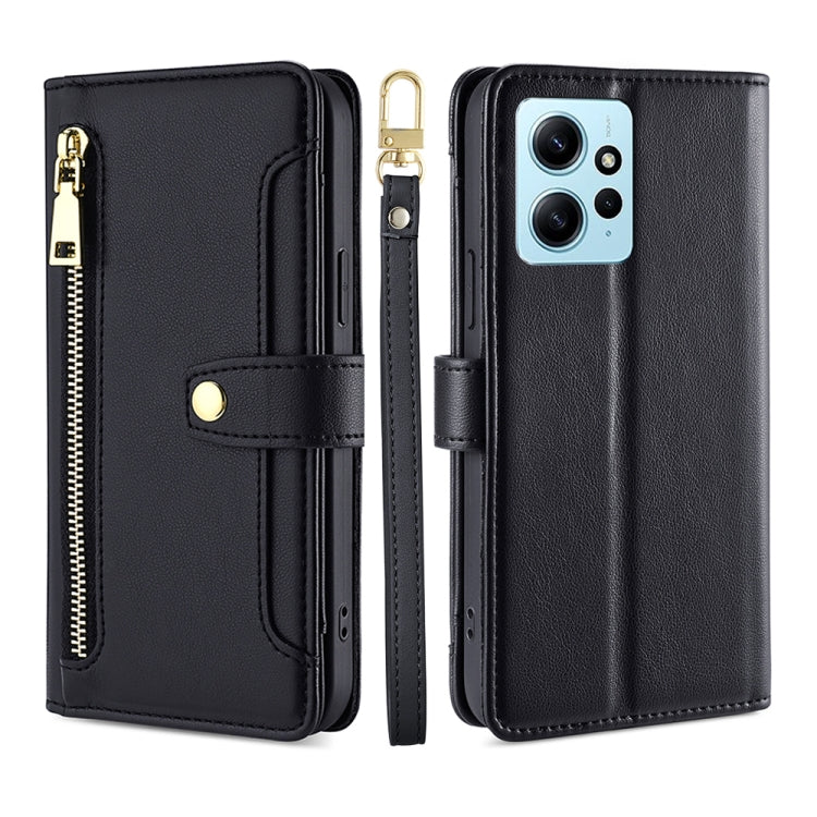 Sheep Texture Cross-body Zipper Wallet Leather Phone Case, For Xiaomi Redmi Note 12 4G Global, For Huawei P60 / P60 Pro, For Nokia G22, For Honor Magic5