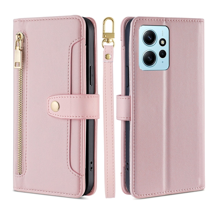 Sheep Texture Cross-body Zipper Wallet Leather Phone Case, For Xiaomi Redmi Note 12 4G Global, For Huawei P60 / P60 Pro, For Nokia G22, For Honor Magic5