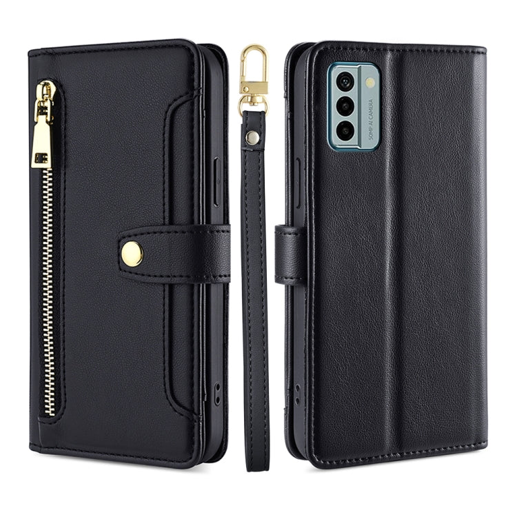 Sheep Texture Cross-body Zipper Wallet Leather Phone Case, For Xiaomi Redmi Note 12 4G Global, For Huawei P60 / P60 Pro, For Nokia G22, For Honor Magic5