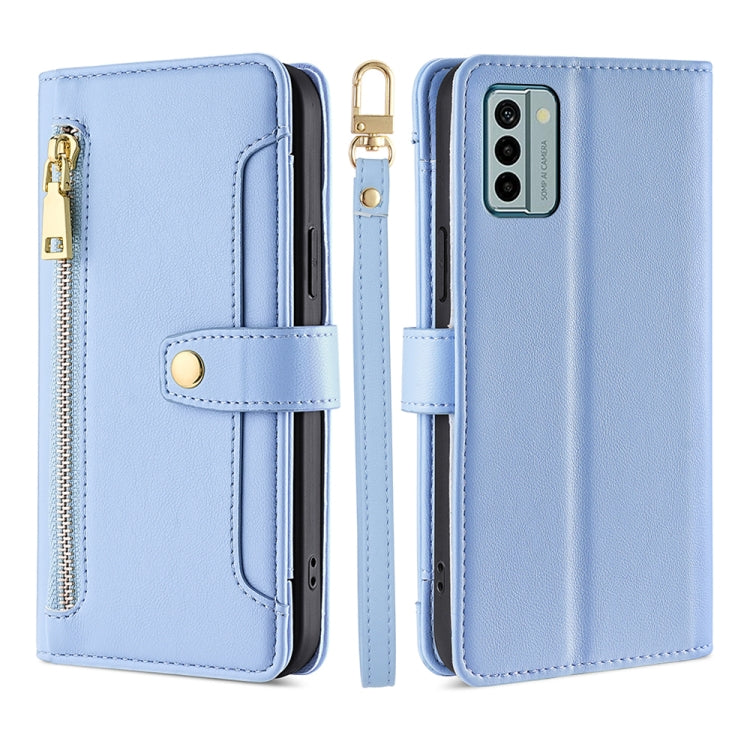 Sheep Texture Cross-body Zipper Wallet Leather Phone Case, For Xiaomi Redmi Note 12 4G Global, For Huawei P60 / P60 Pro, For Nokia G22, For Honor Magic5