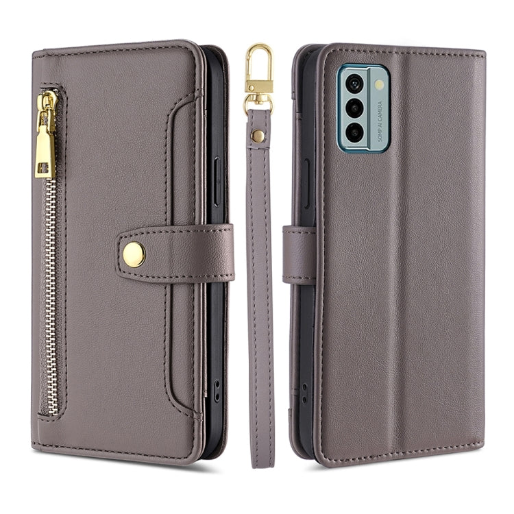 Sheep Texture Cross-body Zipper Wallet Leather Phone Case, For Xiaomi Redmi Note 12 4G Global, For Huawei P60 / P60 Pro, For Nokia G22, For Honor Magic5