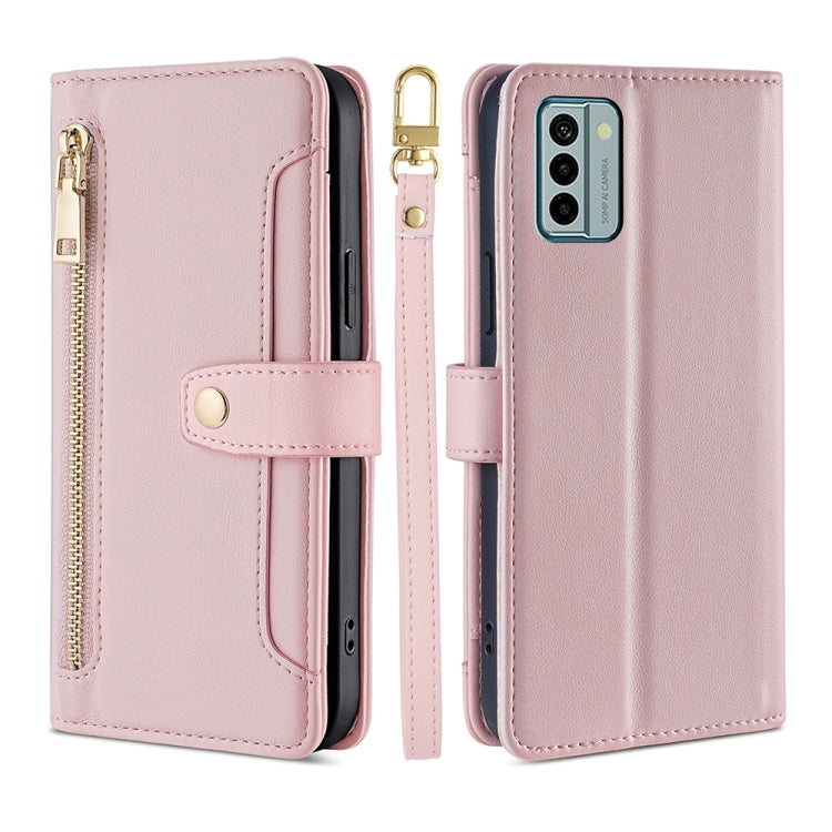 Sheep Texture Cross-body Zipper Wallet Leather Phone Case, For Xiaomi Redmi Note 12 4G Global, For Huawei P60 / P60 Pro, For Nokia G22, For Honor Magic5