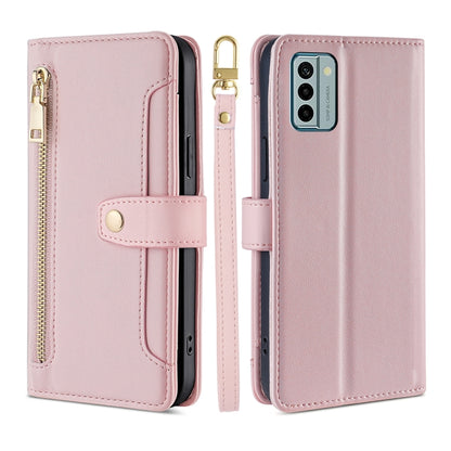 Sheep Texture Cross-body Zipper Wallet Leather Phone Case, For Xiaomi Redmi Note 12 4G Global, For Huawei P60 / P60 Pro, For Nokia G22, For Honor Magic5
