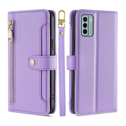 Sheep Texture Cross-body Zipper Wallet Leather Phone Case, For Xiaomi Redmi Note 12 4G Global, For Huawei P60 / P60 Pro, For Nokia G22, For Honor Magic5