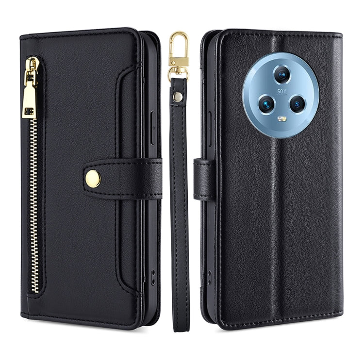 Sheep Texture Cross-body Zipper Wallet Leather Phone Case, For Xiaomi Redmi Note 12 4G Global, For Huawei P60 / P60 Pro, For Nokia G22, For Honor Magic5
