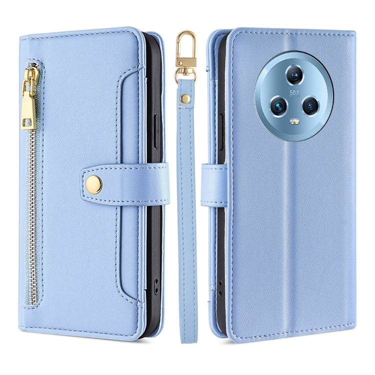 Sheep Texture Cross-body Zipper Wallet Leather Phone Case, For Xiaomi Redmi Note 12 4G Global, For Huawei P60 / P60 Pro, For Nokia G22, For Honor Magic5