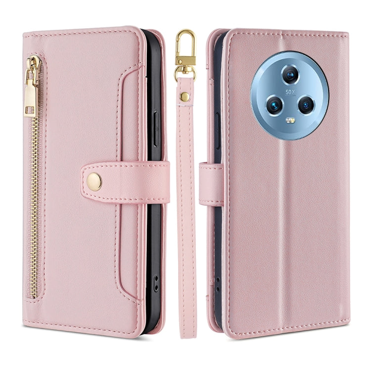 Sheep Texture Cross-body Zipper Wallet Leather Phone Case, For Xiaomi Redmi Note 12 4G Global, For Huawei P60 / P60 Pro, For Nokia G22, For Honor Magic5