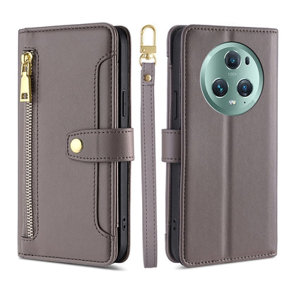 Sheep Texture Cross-body Zipper Wallet Leather Phone Case, For Honor Magic5 Pro, For Honor X5 4G, For Honor X40, For OnePlus Ace 2V 5G