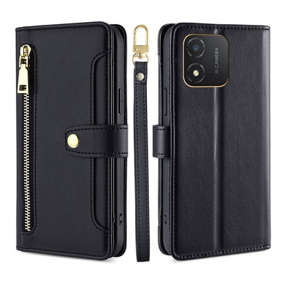 Sheep Texture Cross-body Zipper Wallet Leather Phone Case, For Honor Magic5 Pro, For Honor X5 4G, For Honor X40, For OnePlus Ace 2V 5G