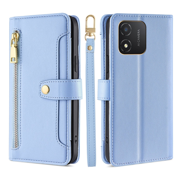 Sheep Texture Cross-body Zipper Wallet Leather Phone Case, For Honor Magic5 Pro, For Honor X5 4G, For Honor X40, For OnePlus Ace 2V 5G