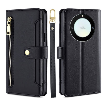 Sheep Texture Cross-body Zipper Wallet Leather Phone Case, For Honor Magic5 Pro, For Honor X5 4G, For Honor X40, For OnePlus Ace 2V 5G