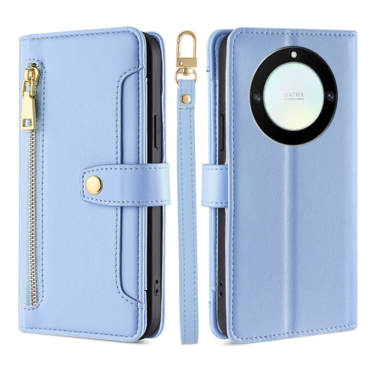 Sheep Texture Cross-body Zipper Wallet Leather Phone Case, For Honor Magic5 Pro, For Honor X5 4G, For Honor X40, For OnePlus Ace 2V 5G
