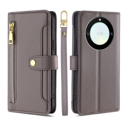 Sheep Texture Cross-body Zipper Wallet Leather Phone Case, For Honor Magic5 Pro, For Honor X5 4G, For Honor X40, For OnePlus Ace 2V 5G