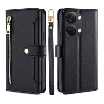 Sheep Texture Cross-body Zipper Wallet Leather Phone Case, For Honor Magic5 Pro, For Honor X5 4G, For Honor X40, For OnePlus Ace 2V 5G