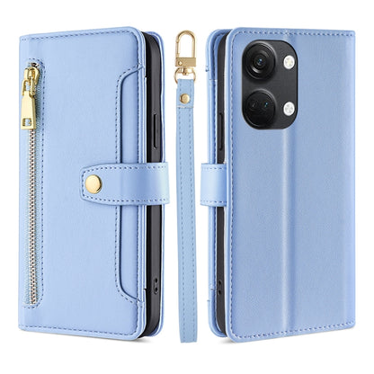 Sheep Texture Cross-body Zipper Wallet Leather Phone Case, For Honor Magic5 Pro, For Honor X5 4G, For Honor X40, For OnePlus Ace 2V 5G