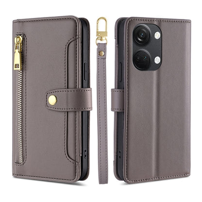 Sheep Texture Cross-body Zipper Wallet Leather Phone Case, For Honor Magic5 Pro, For Honor X5 4G, For Honor X40, For OnePlus Ace 2V 5G