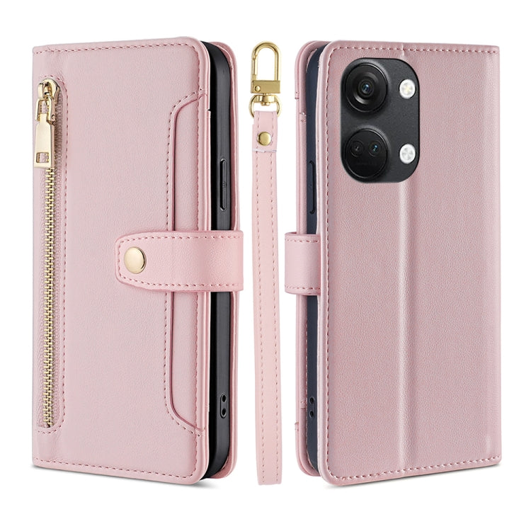 Sheep Texture Cross-body Zipper Wallet Leather Phone Case, For Honor Magic5 Pro, For Honor X5 4G, For Honor X40, For OnePlus Ace 2V 5G