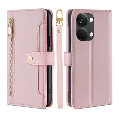 Sheep Texture Cross-body Zipper Wallet Leather Phone Case, For Honor Magic5 Pro, For Honor X5 4G, For Honor X40, For OnePlus Ace 2V 5G