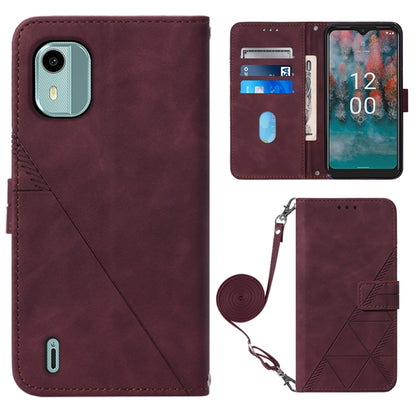 Crossbody 3D Embossed Flip Leather Phone Case, For Nokia C12, For Nokia C22, For Nokia C32 TA-1534, For Nokia G22