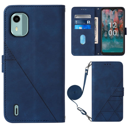 Crossbody 3D Embossed Flip Leather Phone Case, For Nokia C12, For Nokia C22, For Nokia C32 TA-1534, For Nokia G22